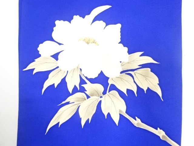  塩瀬　牡丹模様　名古屋帯